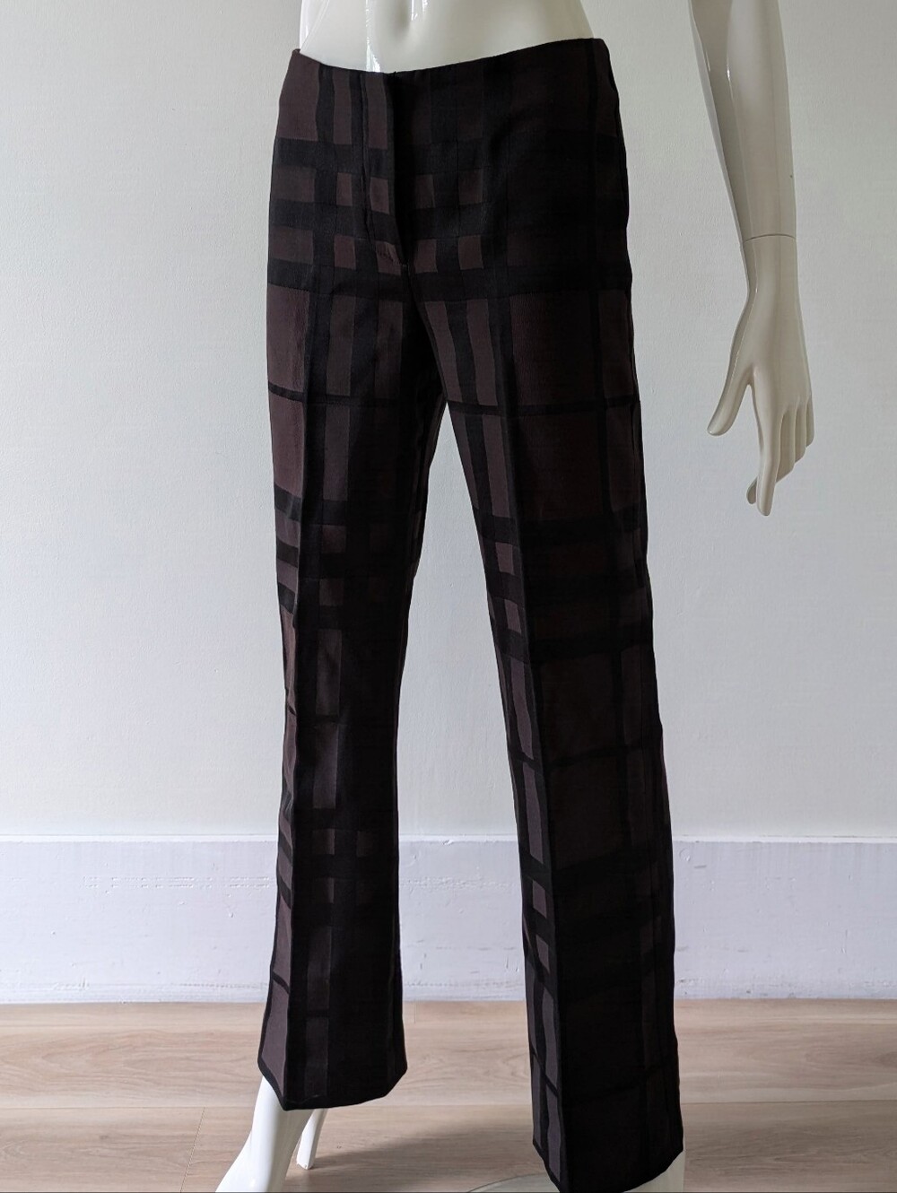 Vintage Burberry London Overdyed Plaid Trousers/Pants - Made In Italy - Sz 4 - Picture 4 of 17